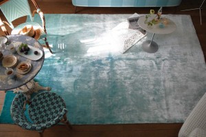 dywan jednokolorowy turkusowy